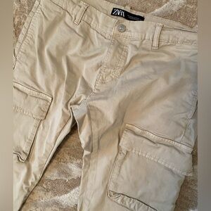 Zara Khaki Cargo Pants